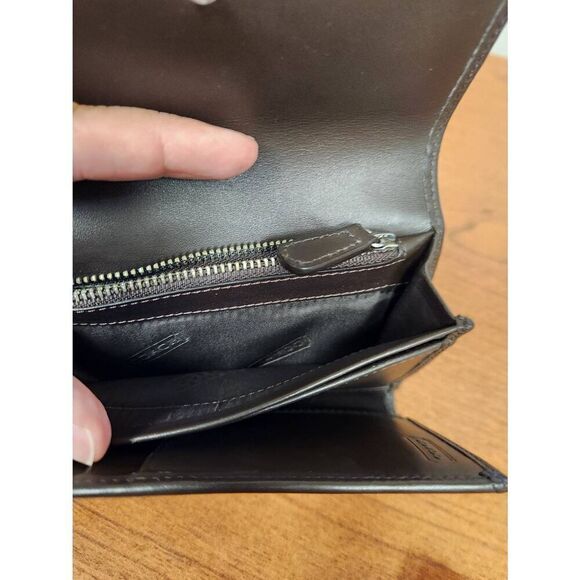 Coach Brown Signature Jacquard small wallet - Picture 7 of 7